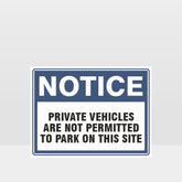 Customized Hazard Signs,Private Vehicles Are Not Permitted Sign